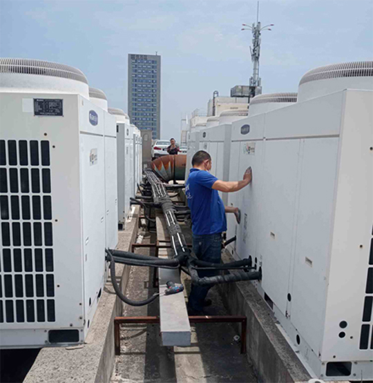 湘桥中央空调制热和不制冷系统维修方法